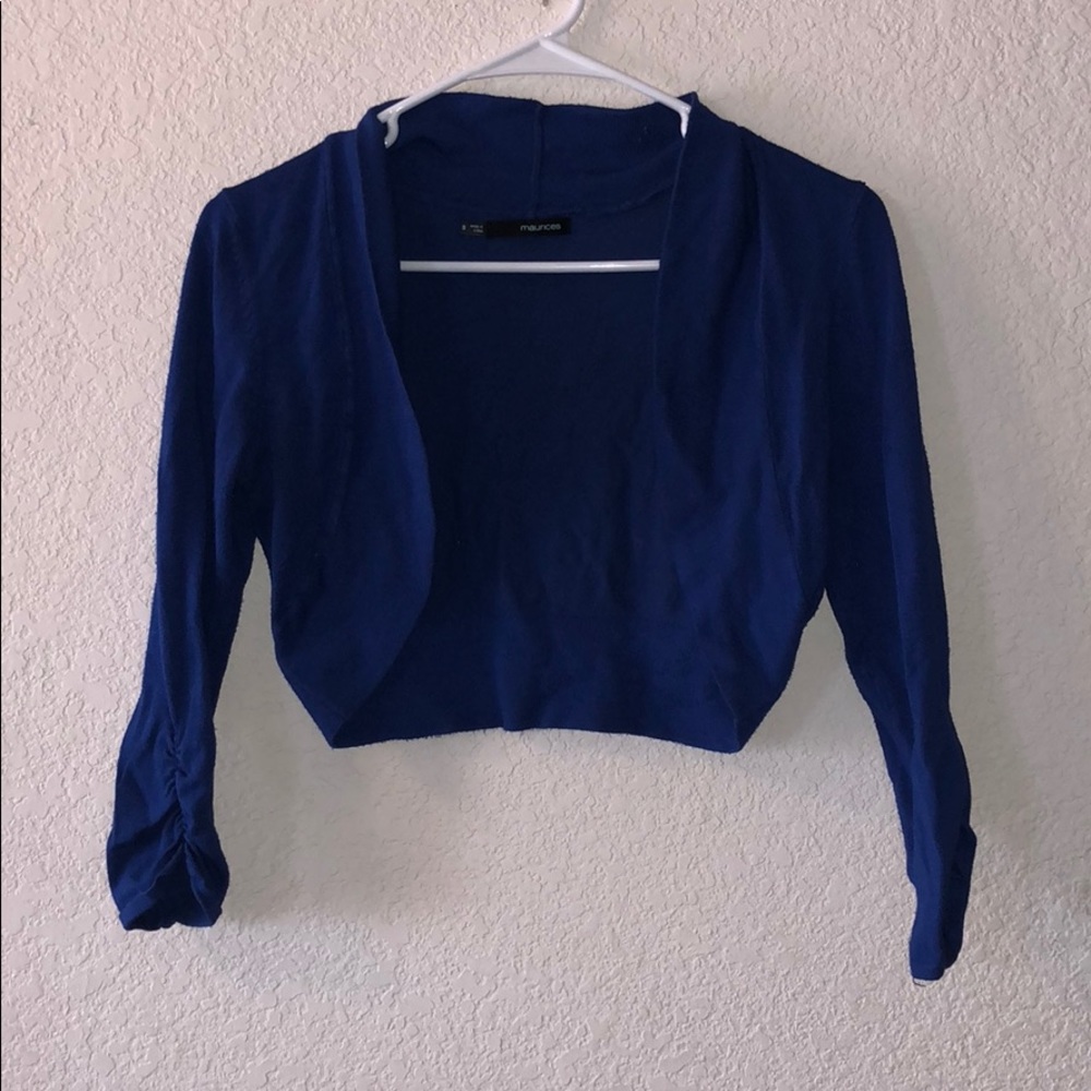 Maurice’s Blue Cropped Cardigan